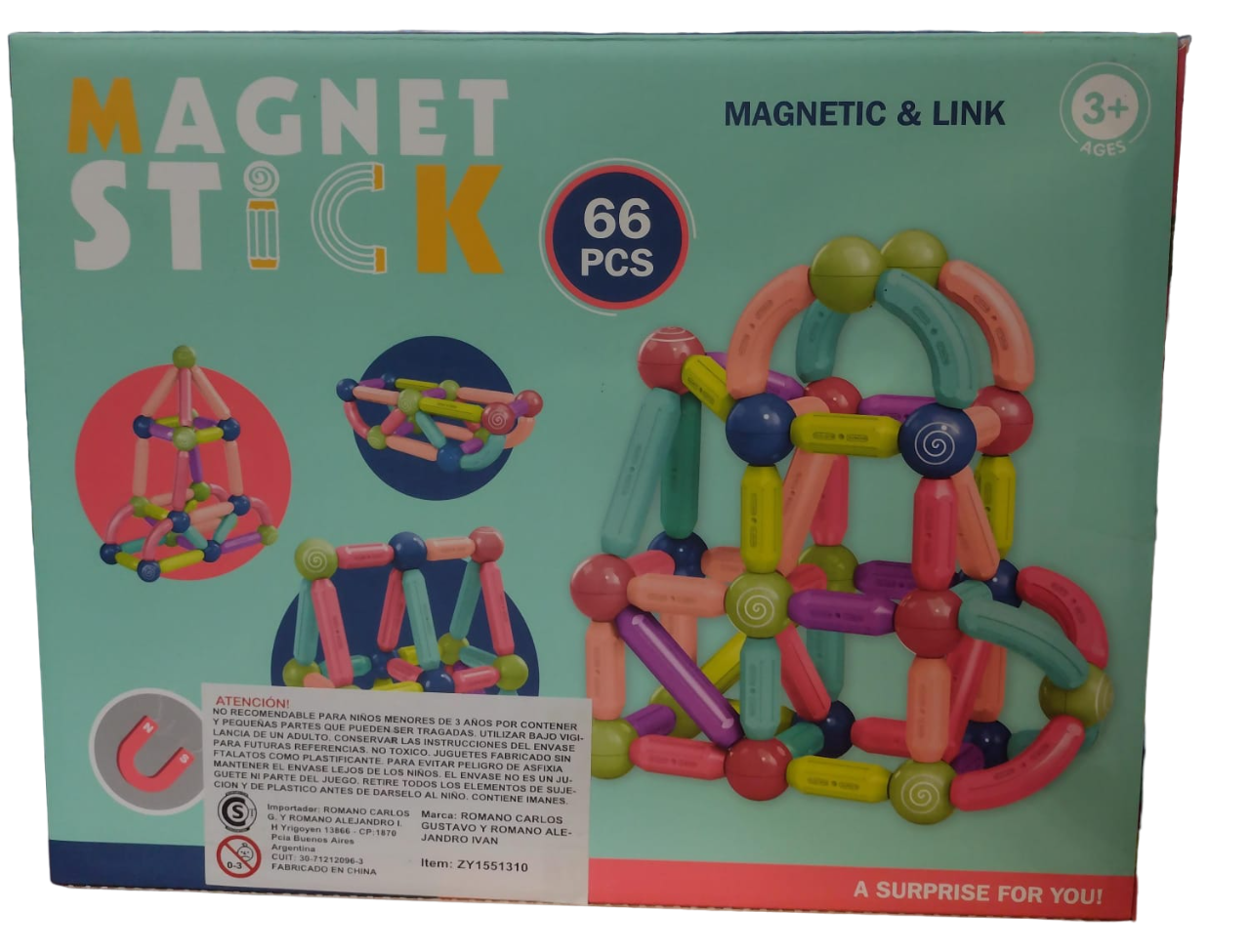 MAGNET STICK 66 PIEZAS