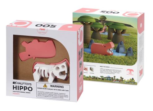 HALFTOYS PLAYSET IMANTADO HIPOPOTAMO 16 CM