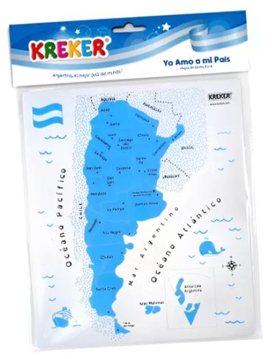 MAPA ARGENTINA GOMA EVA EN 2 COLORES