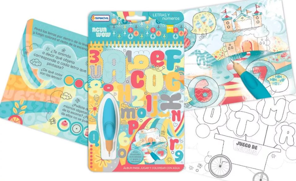 AGUA WOW LIBRO CON LAPIZ MAGICO LETRAS Y NUMEROS
