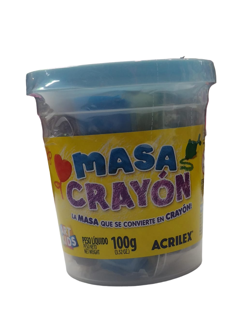 MASA CRAYON POTE 6 COLORES