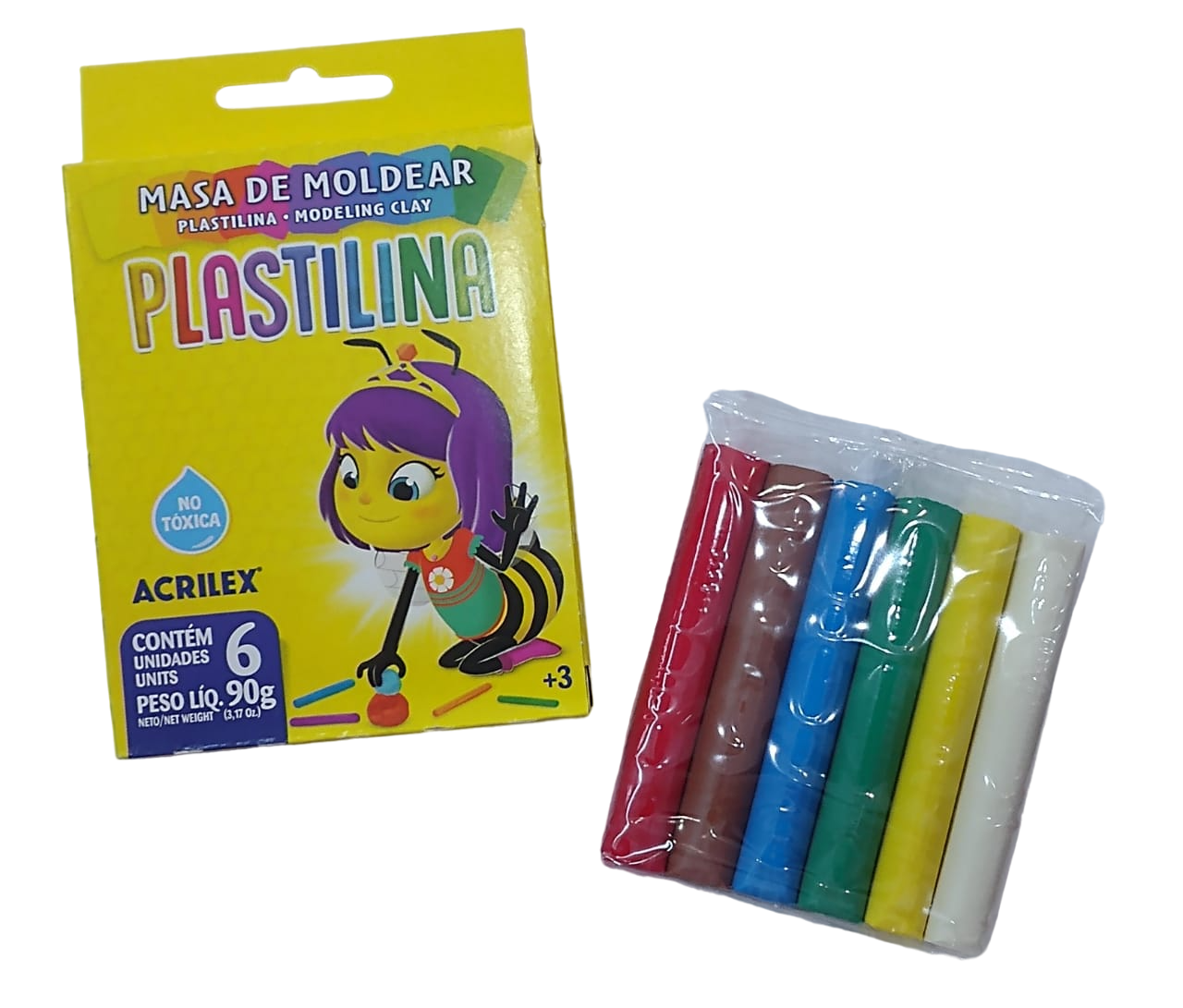 MASA PLASTILINA X6 COLORES EN CAJA