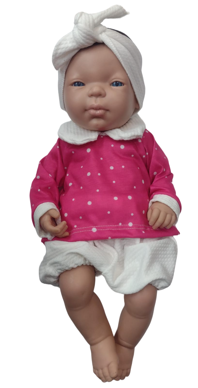 BEBE MIRANDA PAÑUELO 42CM CON SEXO