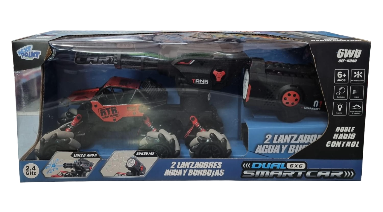 VEHIC R/C DUAL SMART CAR LANZ AGUA-BURBUJAS