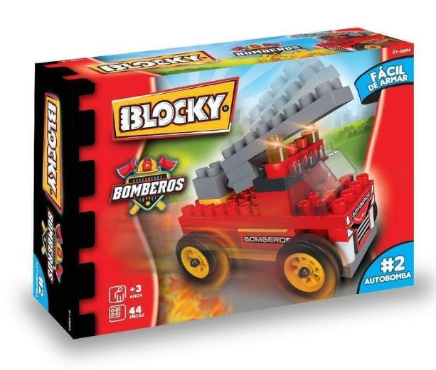 BLOCKY BOMBEROS AUTOBOMBA 44 PIEZAS