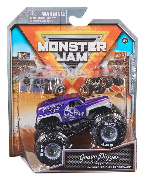 MONSTER JAM 1:64 GRAVE DIGGER LEG.VIOLETA