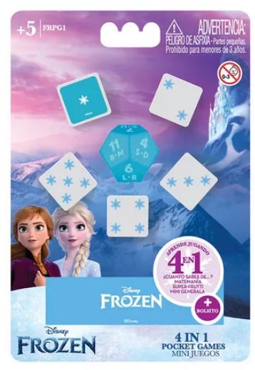 MINI JUEGOS CON DADOS 4 EN 1 FROZEN