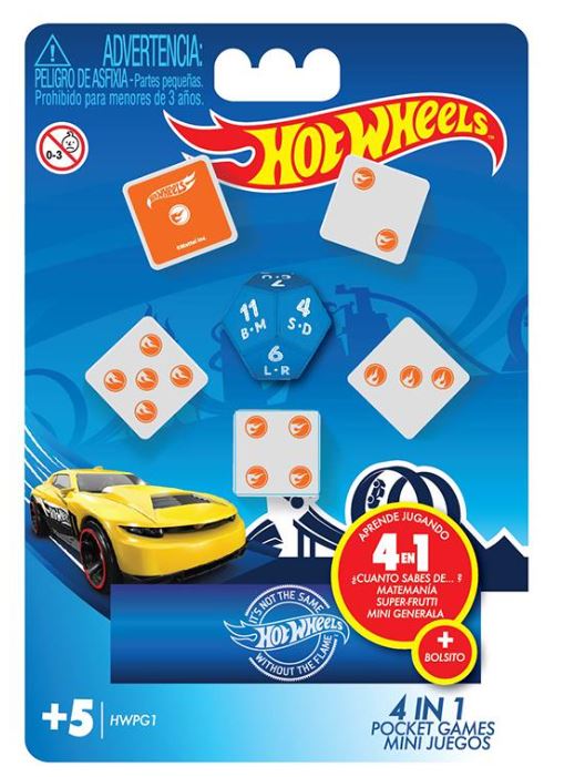 JMINI JUEGOS CON DADOS 4 EN 1 HOT WHEELS