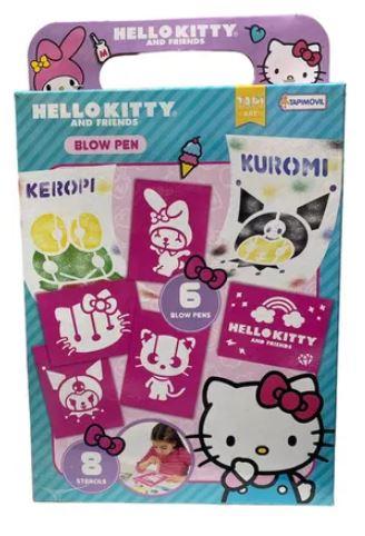 BLOW PEN ART CON STENCILS KITTY