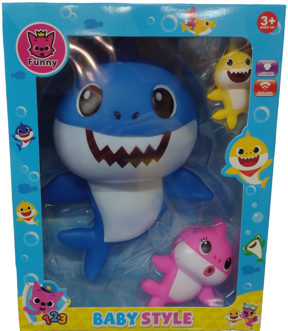 BABT STYLE SHARK GRANDE AZUL CON LUZ Y SONIDO