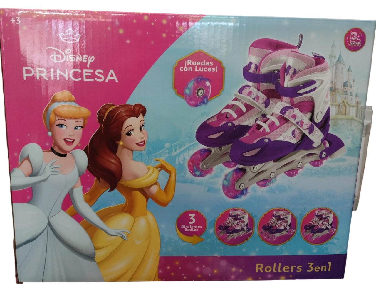 ROLLERS 3EN1 PRINCESAS CON LUZ