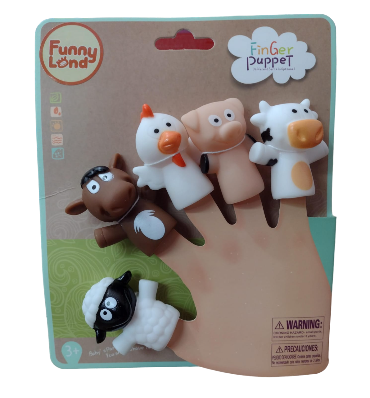 TITERES DE DEDO ANIMALES DE GRANJA