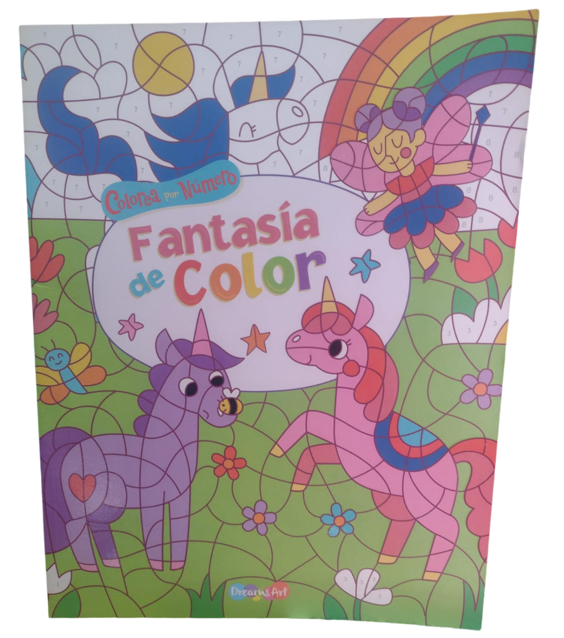 LIBRO COLOREA CON NUMEROS FANTASIA DE COLORES