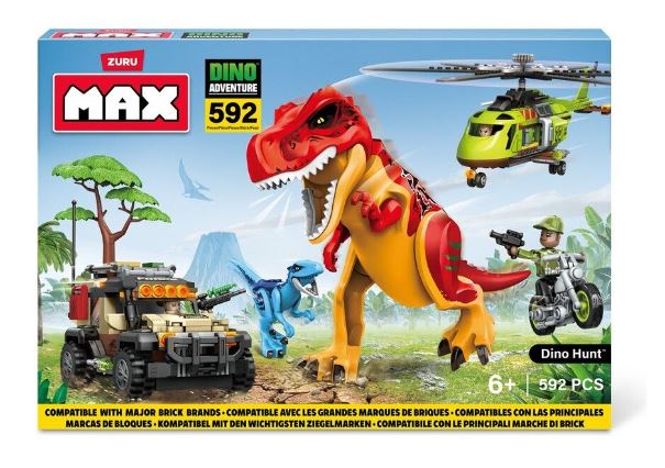 MAX CITY BLOQUES DINO HUNT 592 PIEZAS