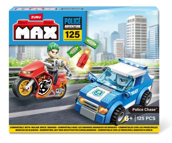 MAX CITY BLOQUES POLICE CHASE 125 PIEZAS