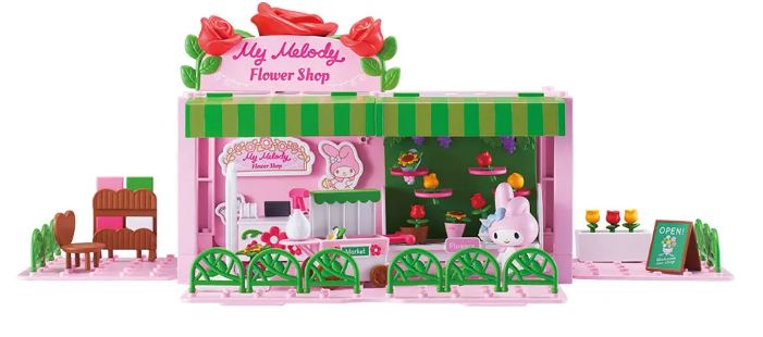 HELLO KITTY SET MY MELODY FLOWER SHOP