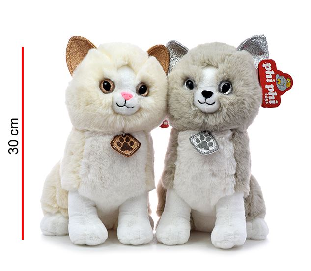 GATO PELUCHE 29CM 2 COLORES