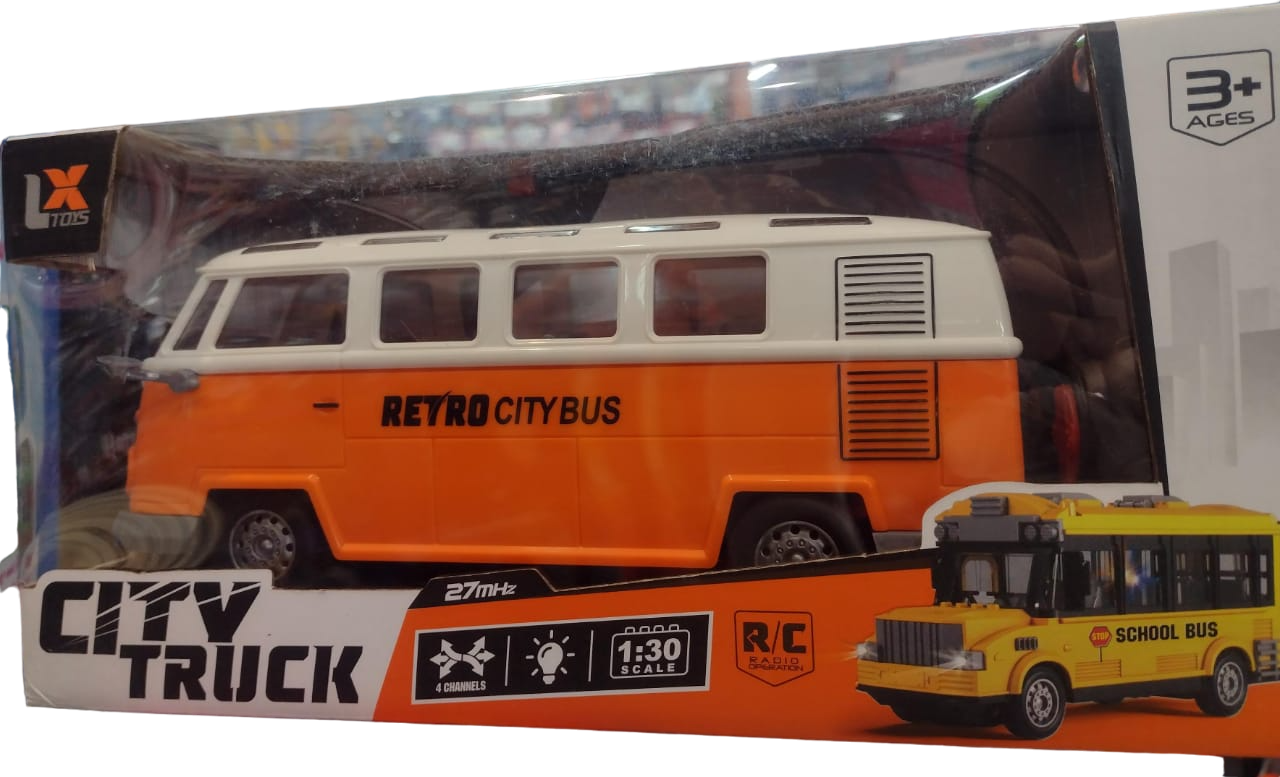 BUS RETRO R/C CON LUZ CITY TRUCK