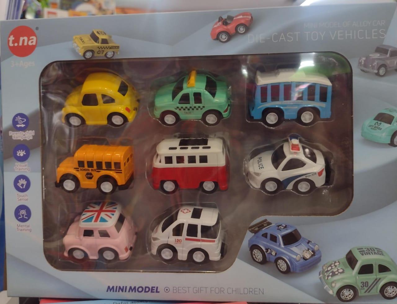 MINI VEHICULOS X8 METAL EN CAJA