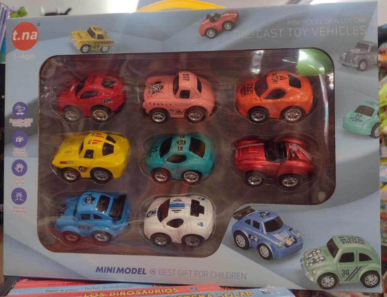 SET AUTOS X8 METAL EN CAJA