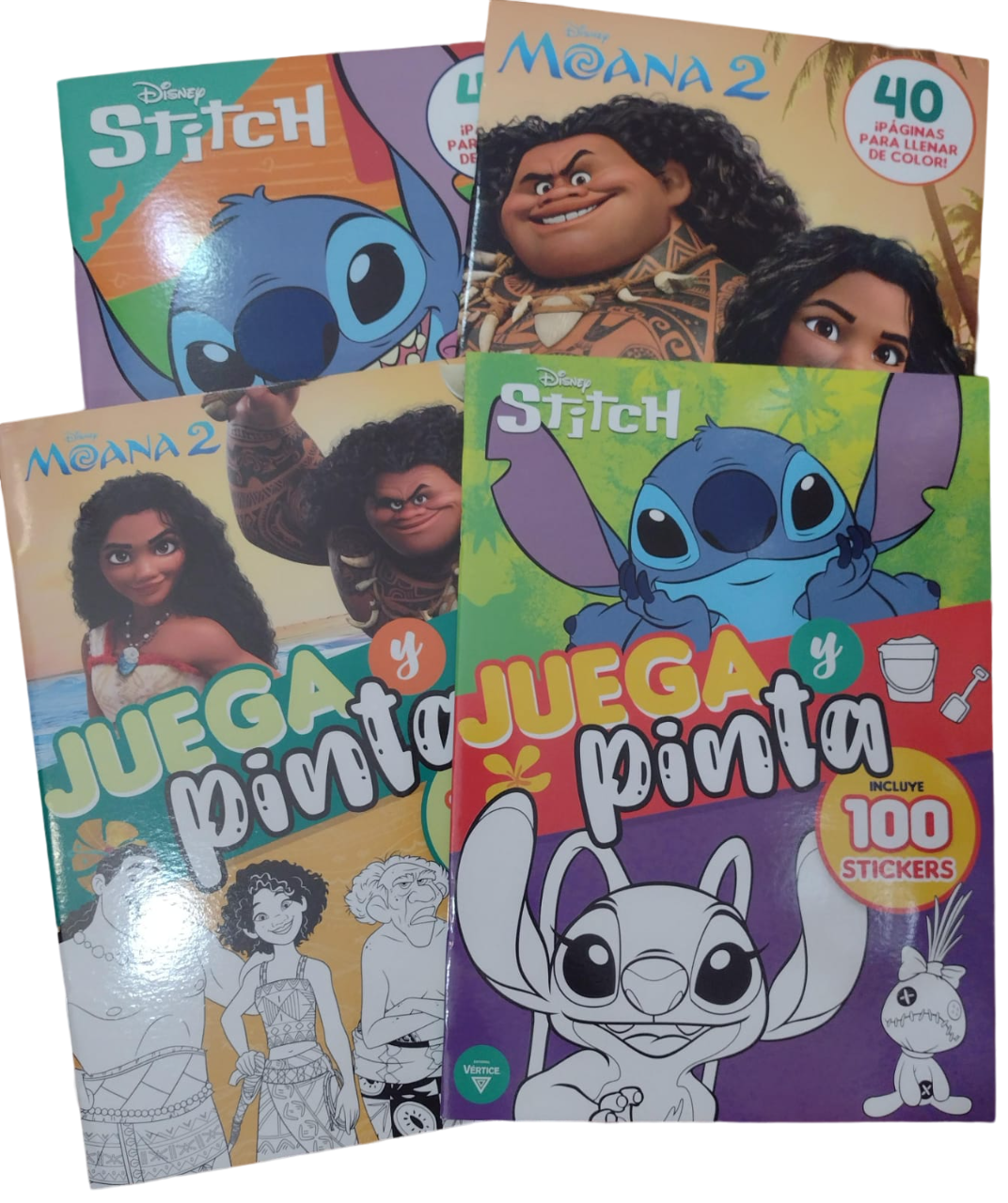 LIBRO ACTIVIDADES PARA PINTAR 40 PAGINAS PEGA Y PINTA - 3 PERSONAJES