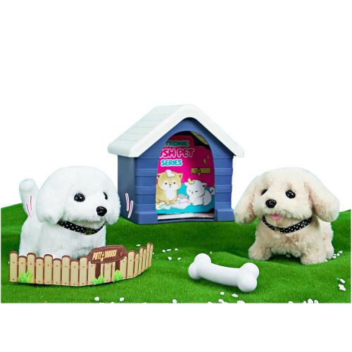 PLUSH PET CARRITO CON CUCHA SONIDO Y MOVIMIENTO
