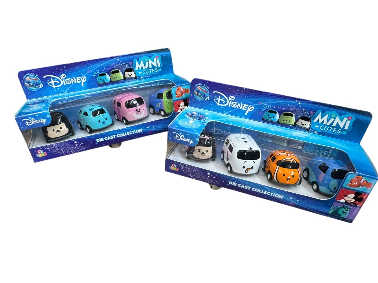 MINI CUTES VEHICULOS X4 DISNEY METAL EN CAJA