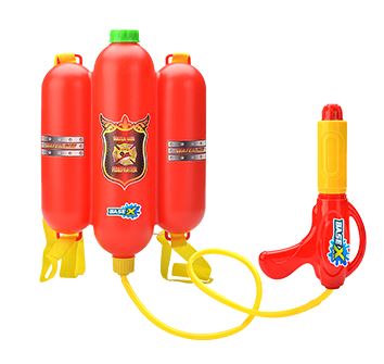 PISTOLA AGUA CON MOCHILA DOBLE TANQUE BOMBEADOR