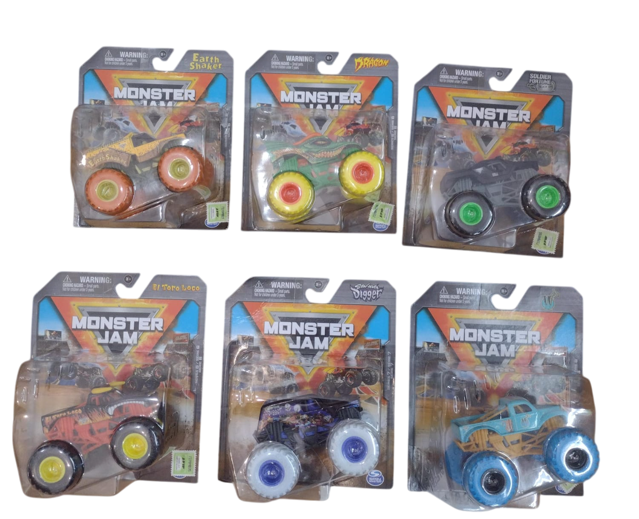 MONSTER JAM 1:64 METAL - 12 MODELOS