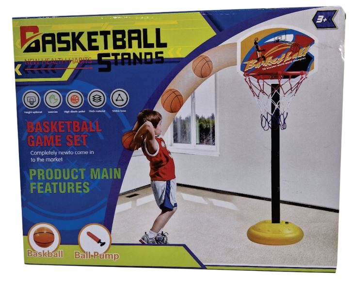 ARO DE BASQUET DE PIE CON PELOTA-INFLADOR