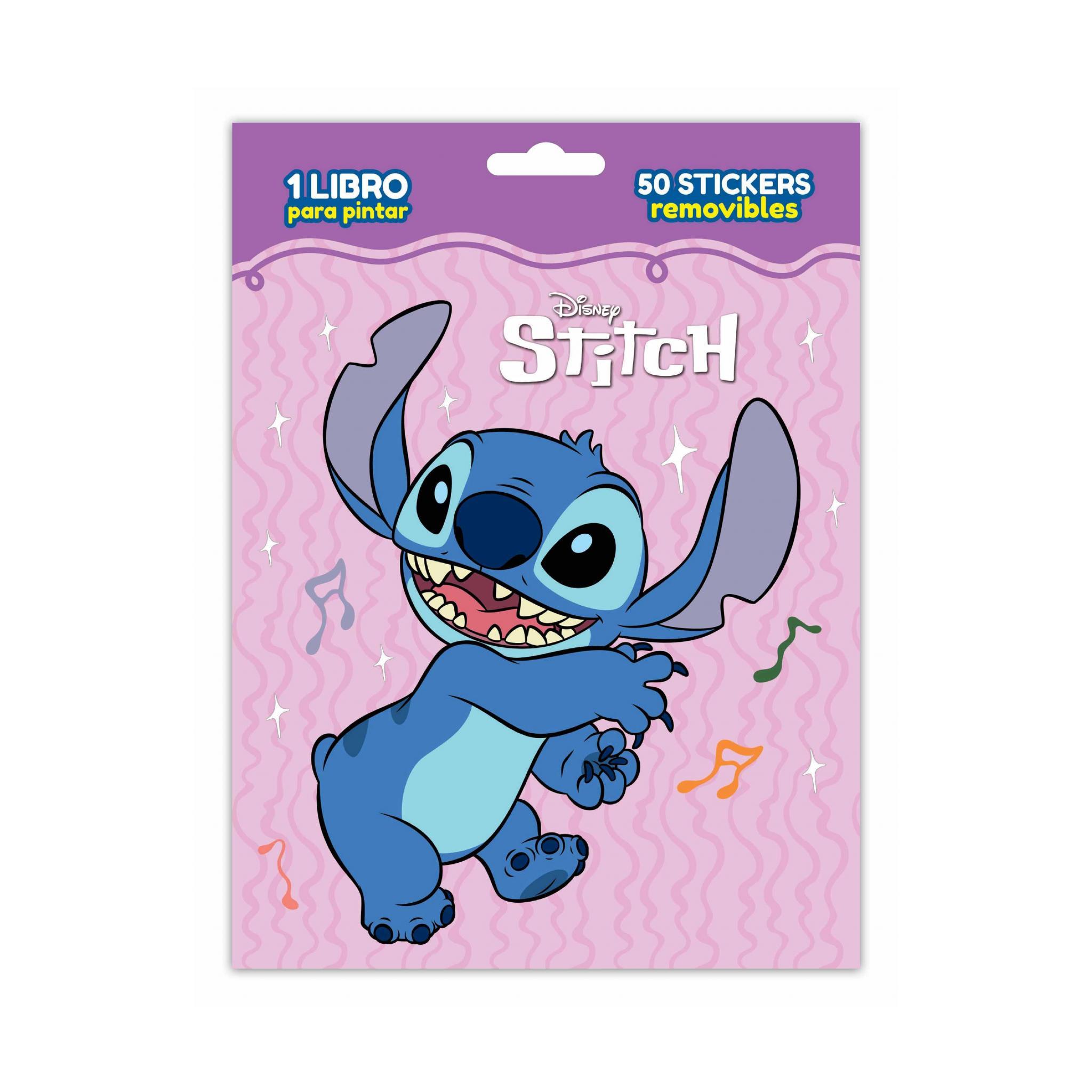 LIBRO PINTA Y PEGA CON STICKERS STITCH
