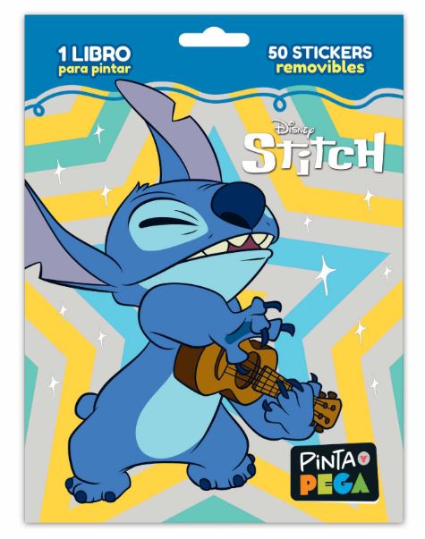 LIBRO PINTA Y PEGA CON STICKERS STITCH