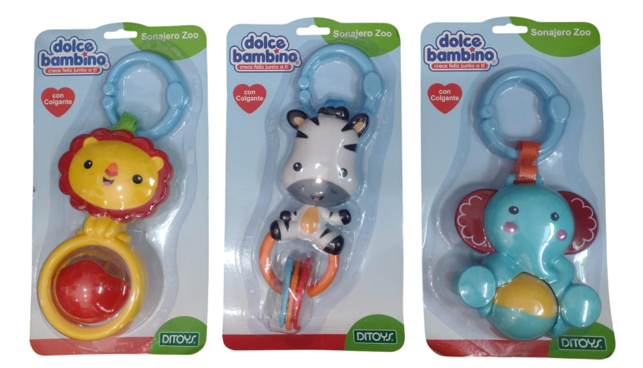 SONAJERO ZOO COLGANTE DOLCE BAMBINO - 3 MODELOS