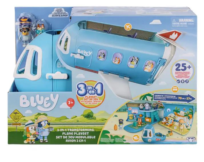 AVION 3EN1 BLUEY CON 2 MUÑECOS