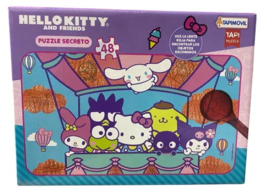 PUZZLE SECRETO 48 PIEZAS HELLO KITTY
