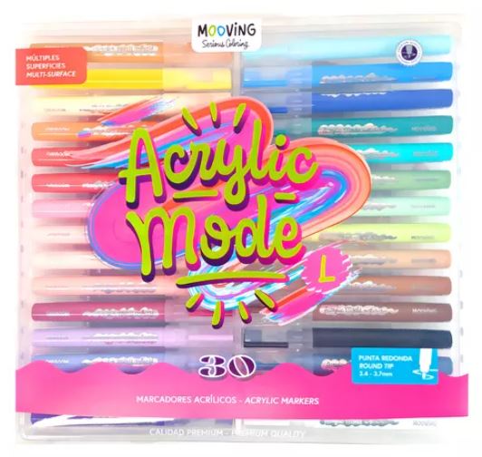COLORING MARCADORES ACRILICOS X30