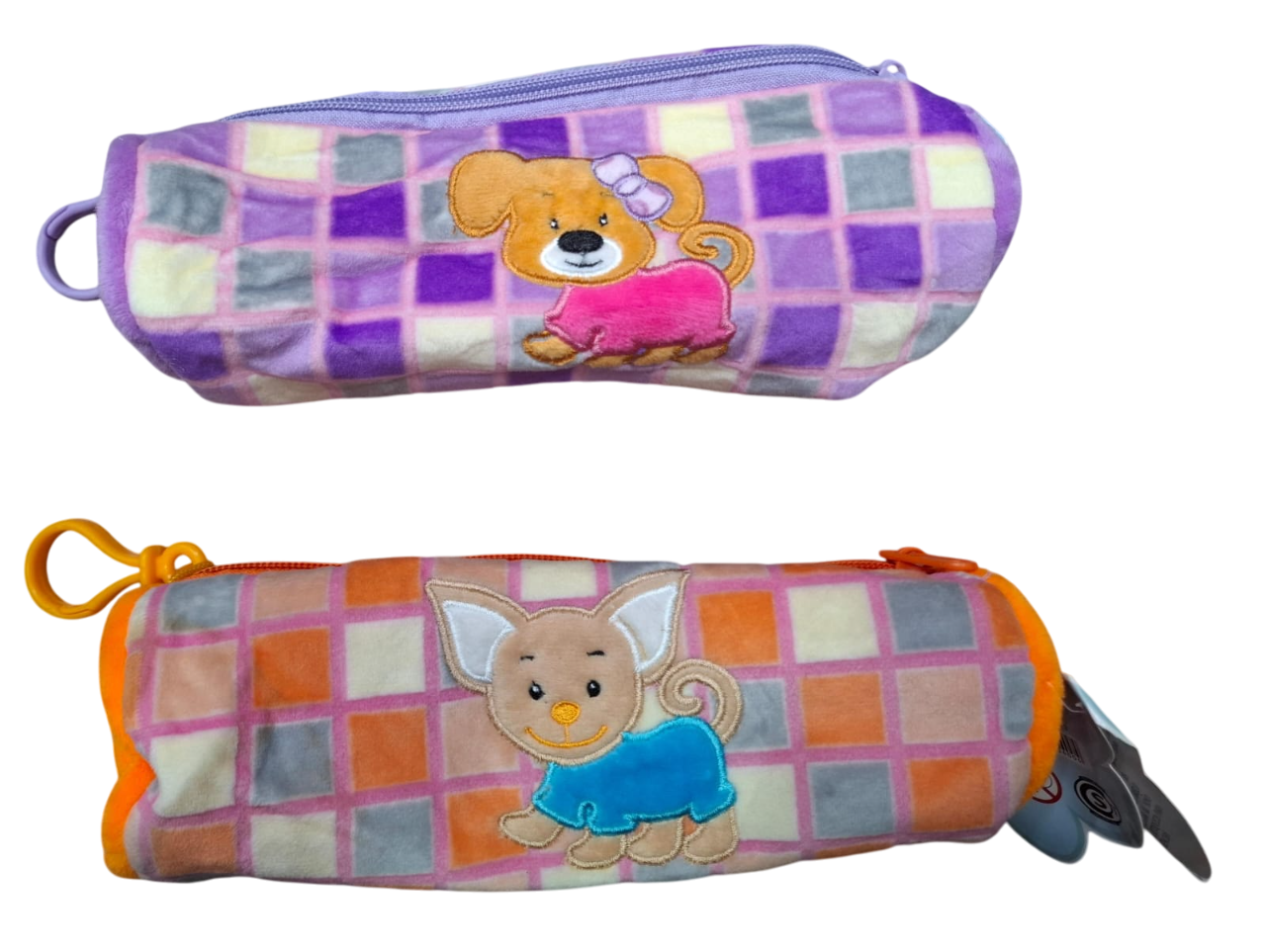 CARTUCHERA PELUCHE DIBUJO PERRO