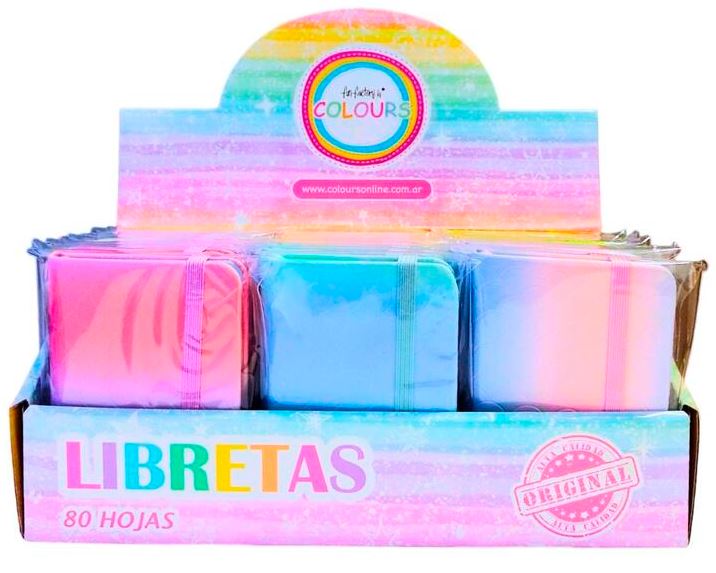 MINI LIBRETA A7 DEGRADE HOJAS LISAS