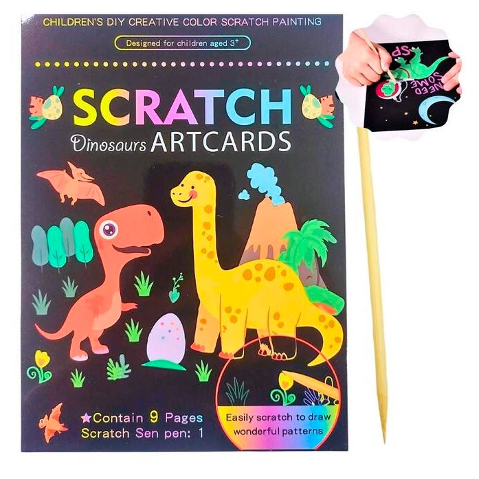 PAPEL MAGICO CON FORMAS DINOS 9H