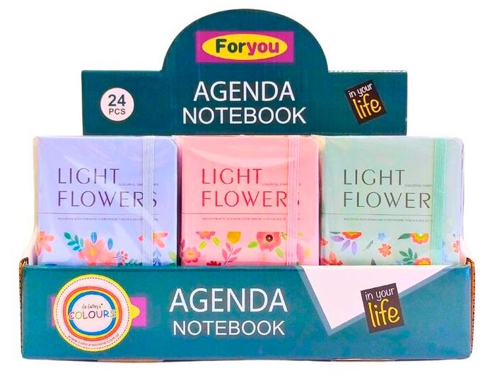 LIBRETA A6 LIGHT FLOWERS 80 HOJAS RAYADAS