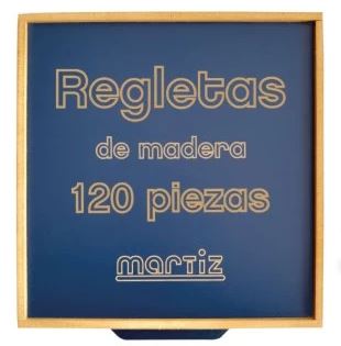REGLETAS DE MADERA 120 PIEZAS CON CAJA