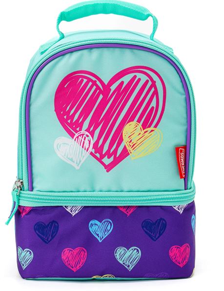 LUNCHERA DOBLE FONDO CORAZONES - GRUPO INTRENDA - THERMOS