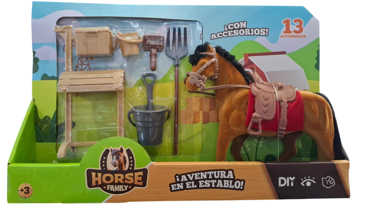 HORSE FAMILI CABALLO CON ACCESORIOS ASEO