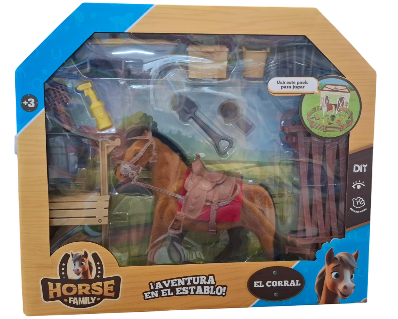 HORSE FAMILY CORRAL CON CABALLO