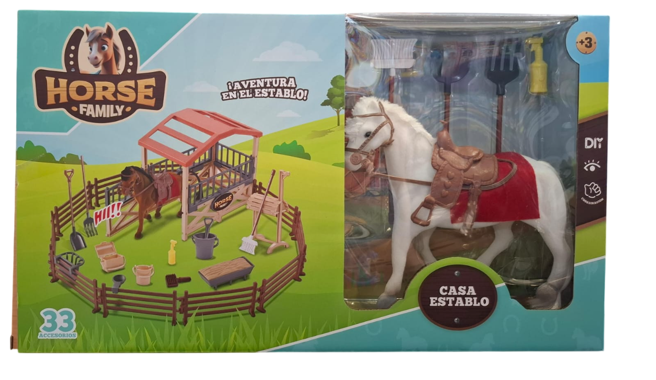 HORSE FAMILY ESTABLO CASA CON CABALLO Y ACCESORIOS