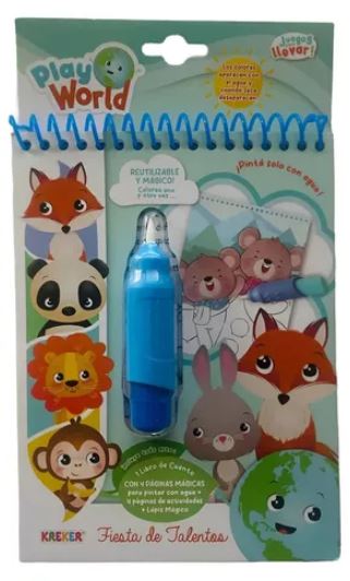 LIBRO PARA COLOREAR CON LAPIZ MAGICO PLAY WORLD