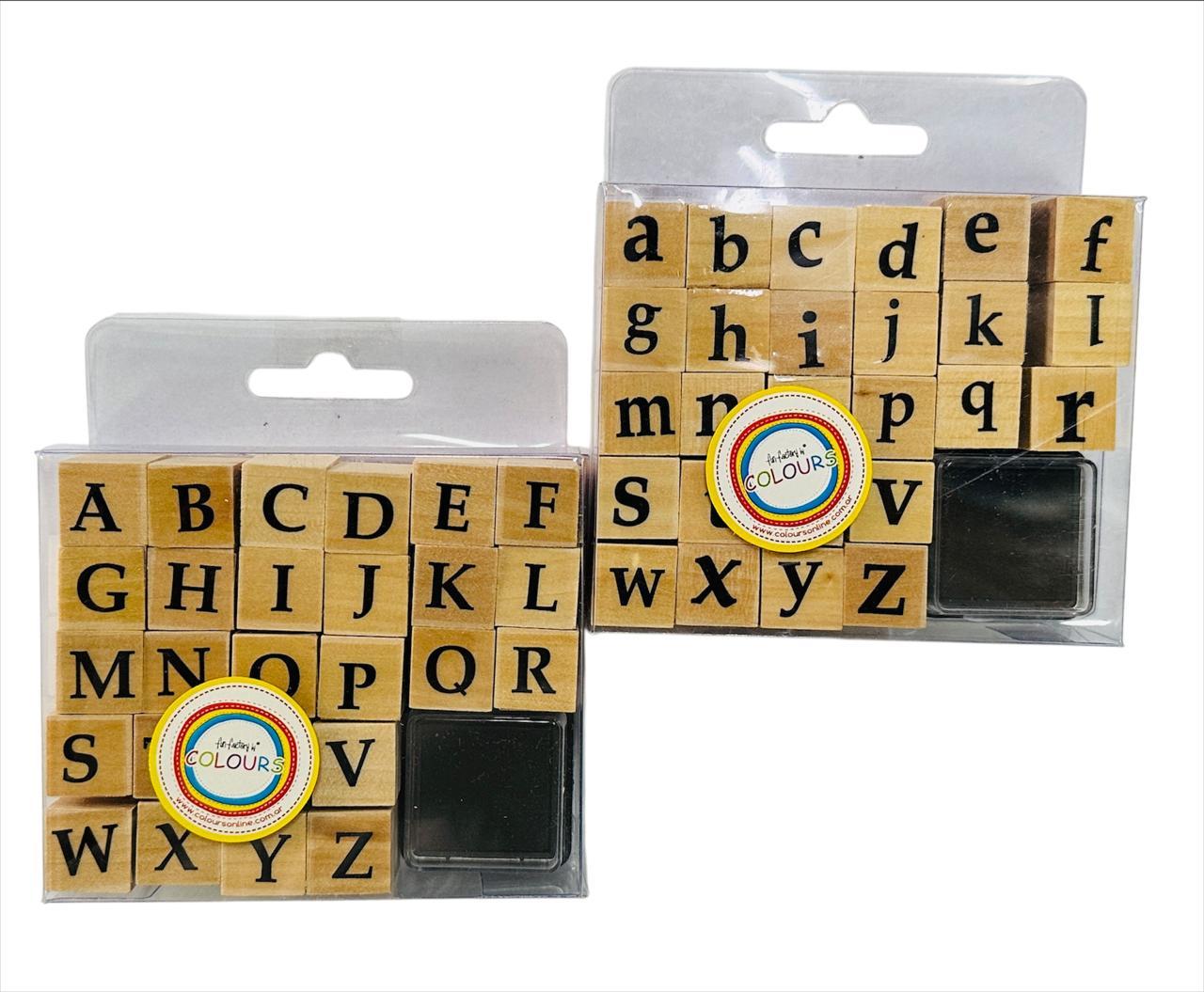 SELLO DE MADERA ABC EN ESTUCHE