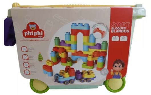 BLOQUES SOFT 65 PIEZAS CON CARRO