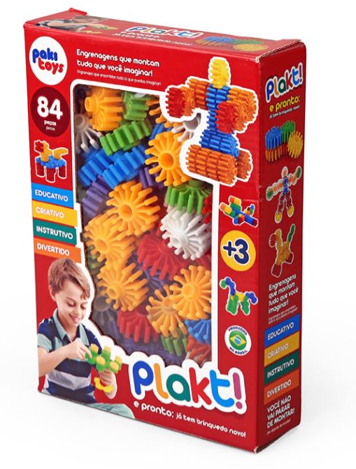 PLAKT! ENGRANAJES DIDACTICOS 84 PIEZAS PAKITOYS