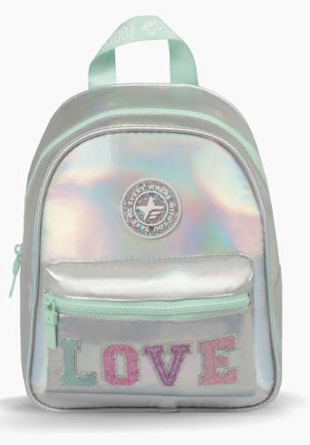 MOCHILA ESPALDA CHICA LINEA LOVE - 2 COLORES